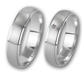 Linden Trauringe / Eheringe Wettingen mit Diamant 0.0135 ct. - 076/077